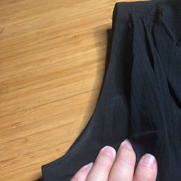 GUC Band Of Outsiders- Black Wool Ruched Tuxedo Midi Dress. Size 0 - Picture 11 of 11
